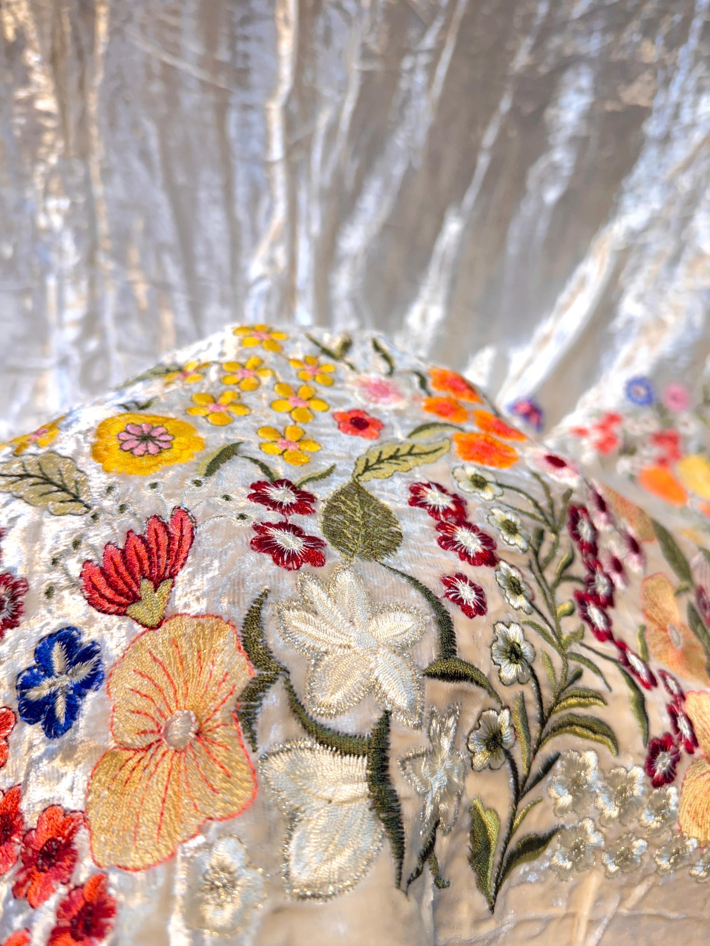Kiara Pure Velvet Thread and Zari Embroidery with Daaman Design 50 inch width