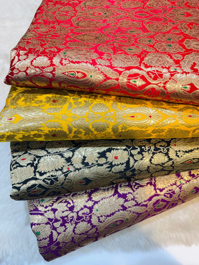 Meena Pure Silk Kimkhaab Brocade 44 Inch width
