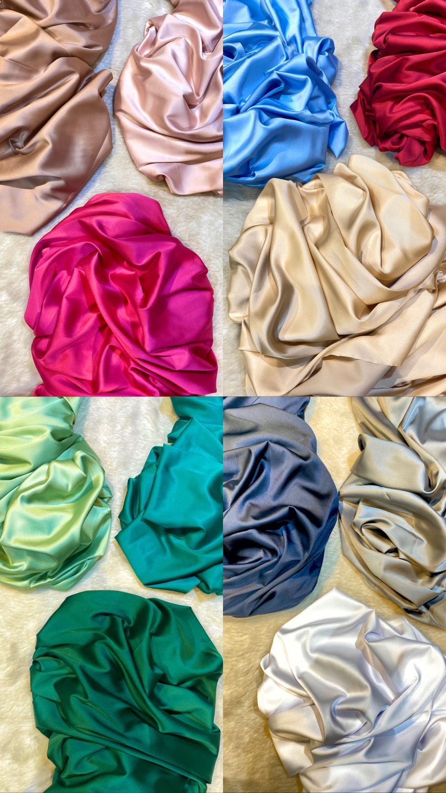 (Precut of meter) Imported satin Solid colors Supersoft and Comfortable  54 Inch width