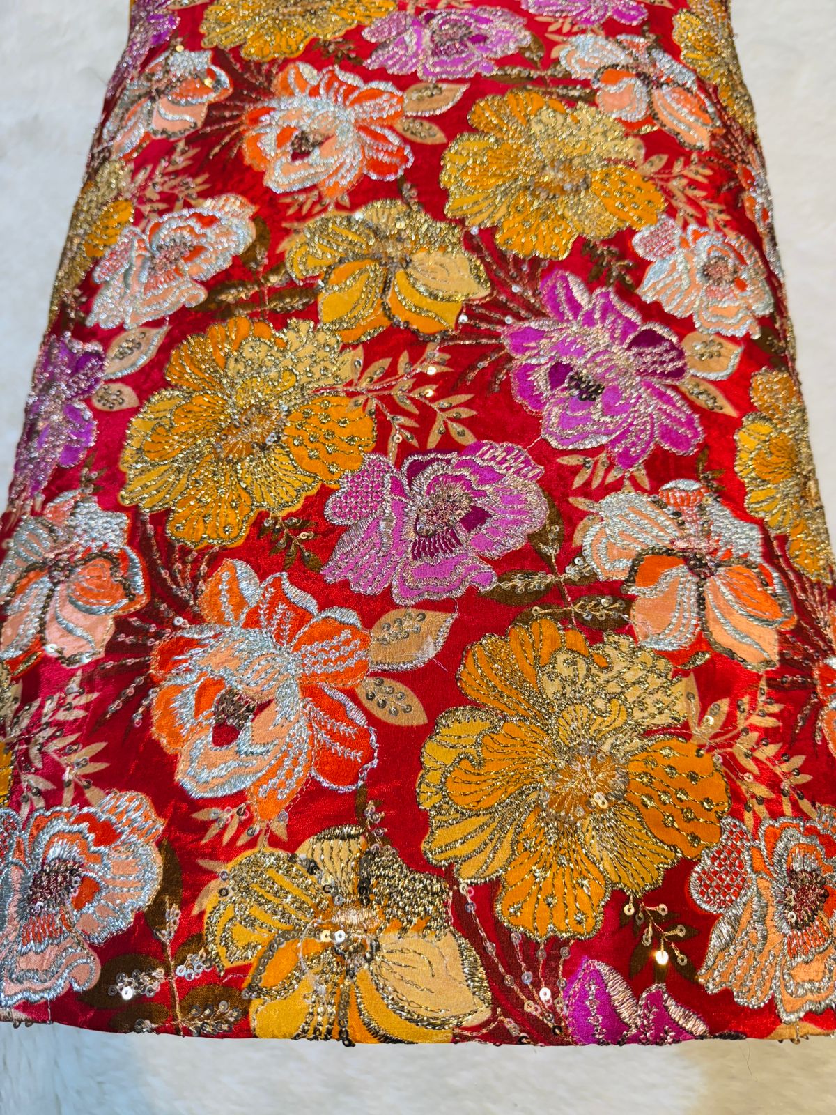 Arfia Pure Viscose Floral Embroidery 44 Inch Width