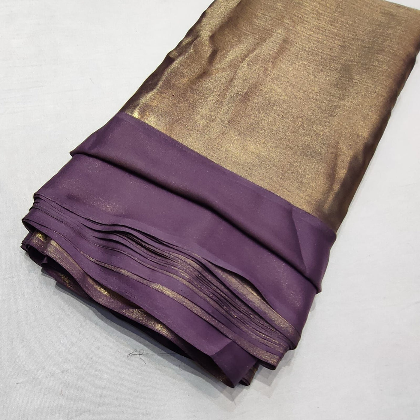 (Wholesale Pack of 20 meter) Superflowy Satin Georgette Shimmer Foil 44 inch width