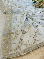 Sabhya Pure Viscose Organza Dyeable Dupatta 2.50 meter length