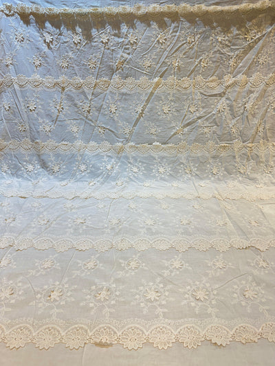 Imported Pure Cotten Chikan Lacework 48 inch width