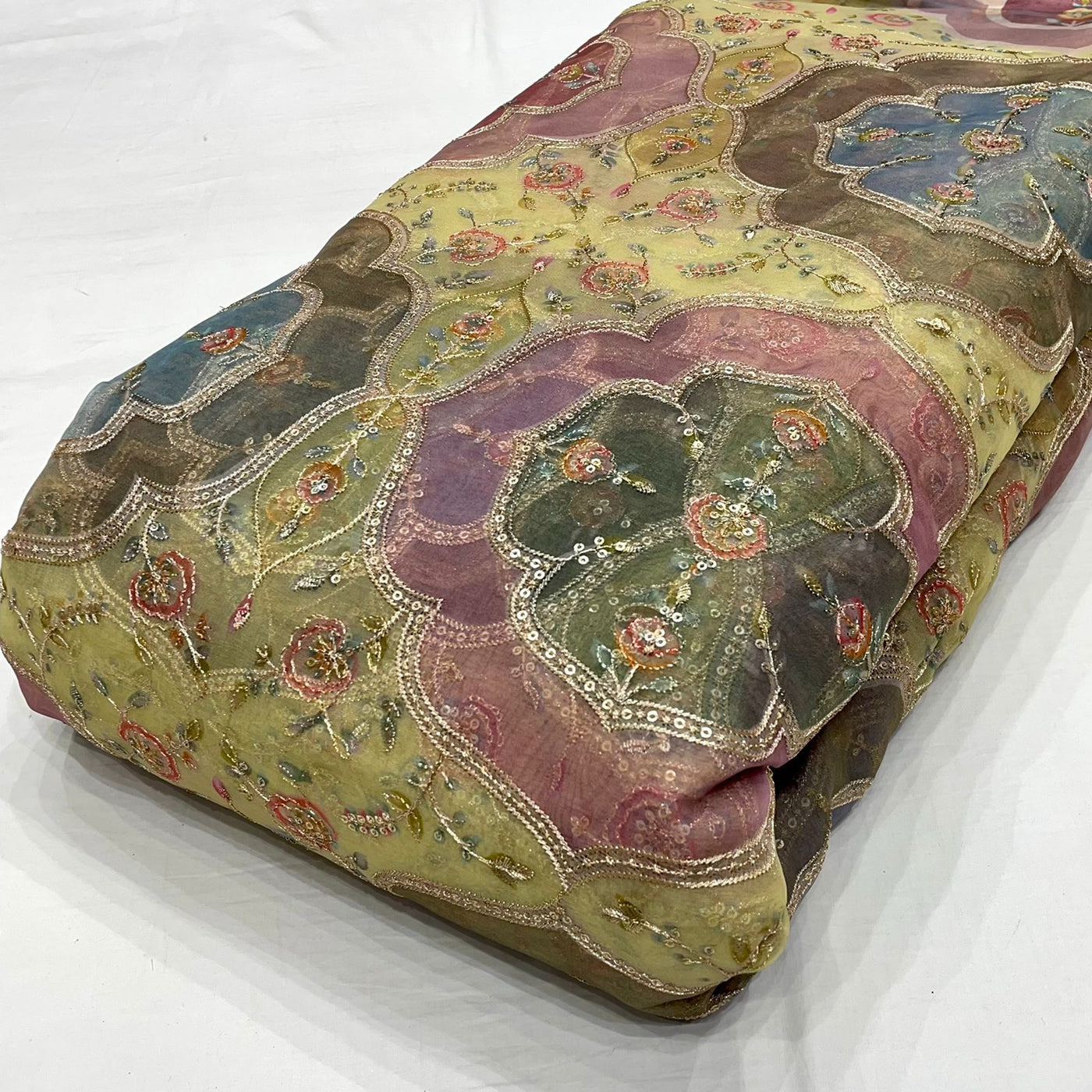 Organza Prints with Embroidery 44 Inch width