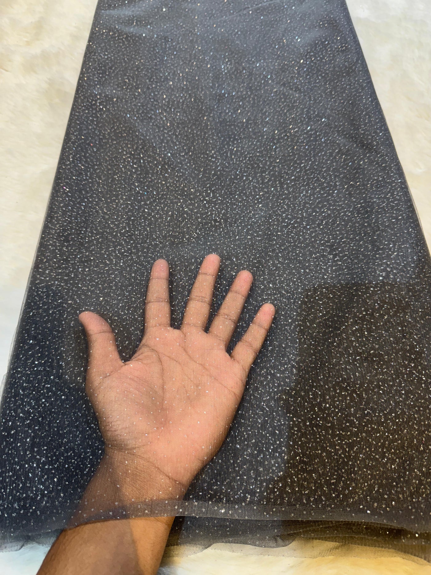 (Wholesale Pack of 10 Meter ) Imported  Sparkle Nets 54 inch width Glitter
