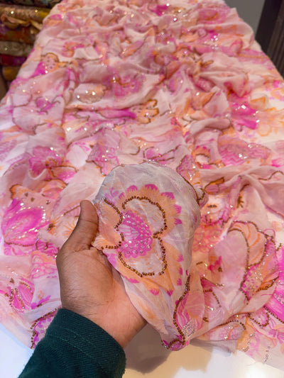Roma Pure Viscose Organza Embroidery 46 inch width