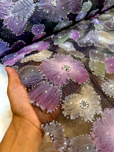 Fida Applique Handwork Net Embroidery 54 inch width