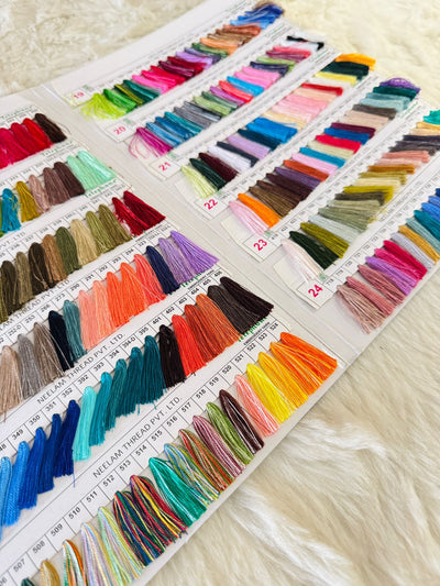 Telephone Thread Shade Reference Chart For Matching (more than 450 shades )