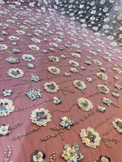 Aafia Handwork Net Embroidery With Sequins And Cutdana