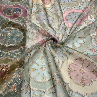 Organza Prints with Embroidery 44 Inch width