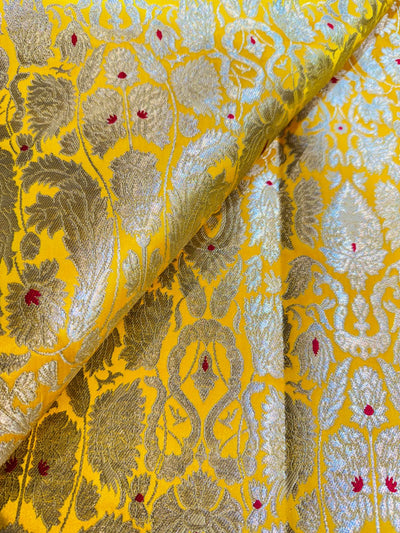 Meena Pure Silk Kimkhaab Brocade 44 Inch width