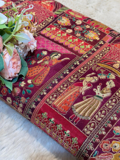 Raja Rani pure Dola silk Jacquard 44 Inch Width