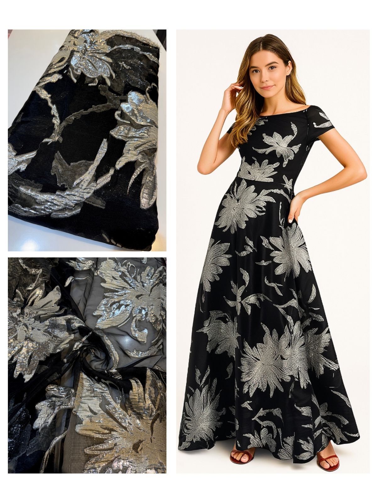 Fiora Big Width Organza Jacquard Fabric 55 inch width