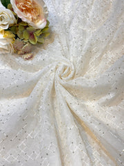 Pure Cotten Kota Checks Embroidery Dyeable 44 inch  width