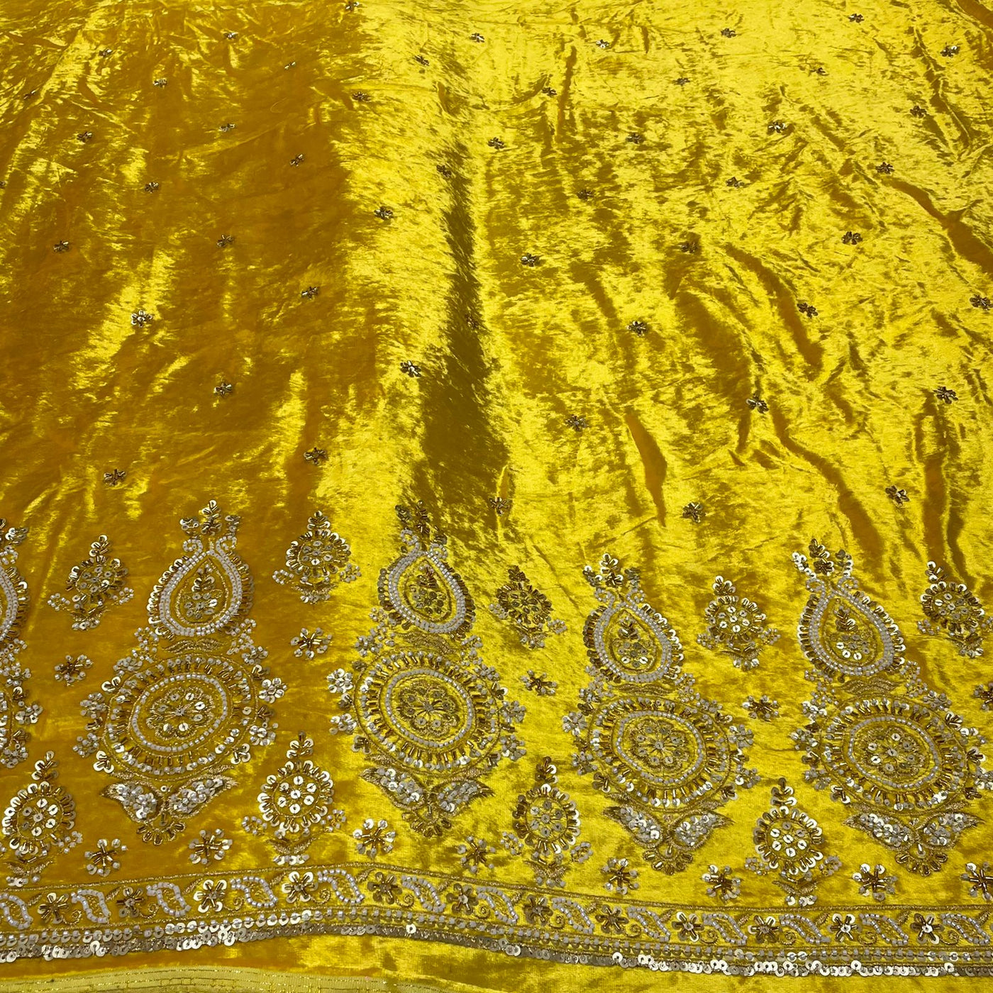 Akaay Pure Velvet Handwork Embroidery 44 Inch width