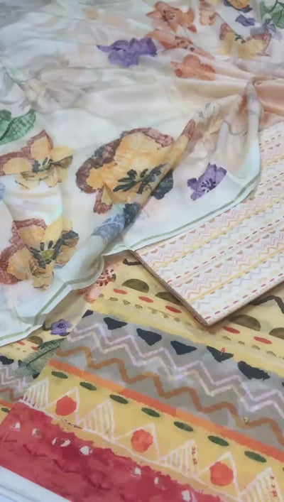 Very Beautiful unstitched muslin cotton suits