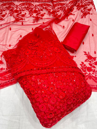 Red net suit set