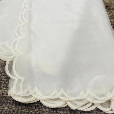 Organza vierzijdige mantel Dupatta, breedte: 37"