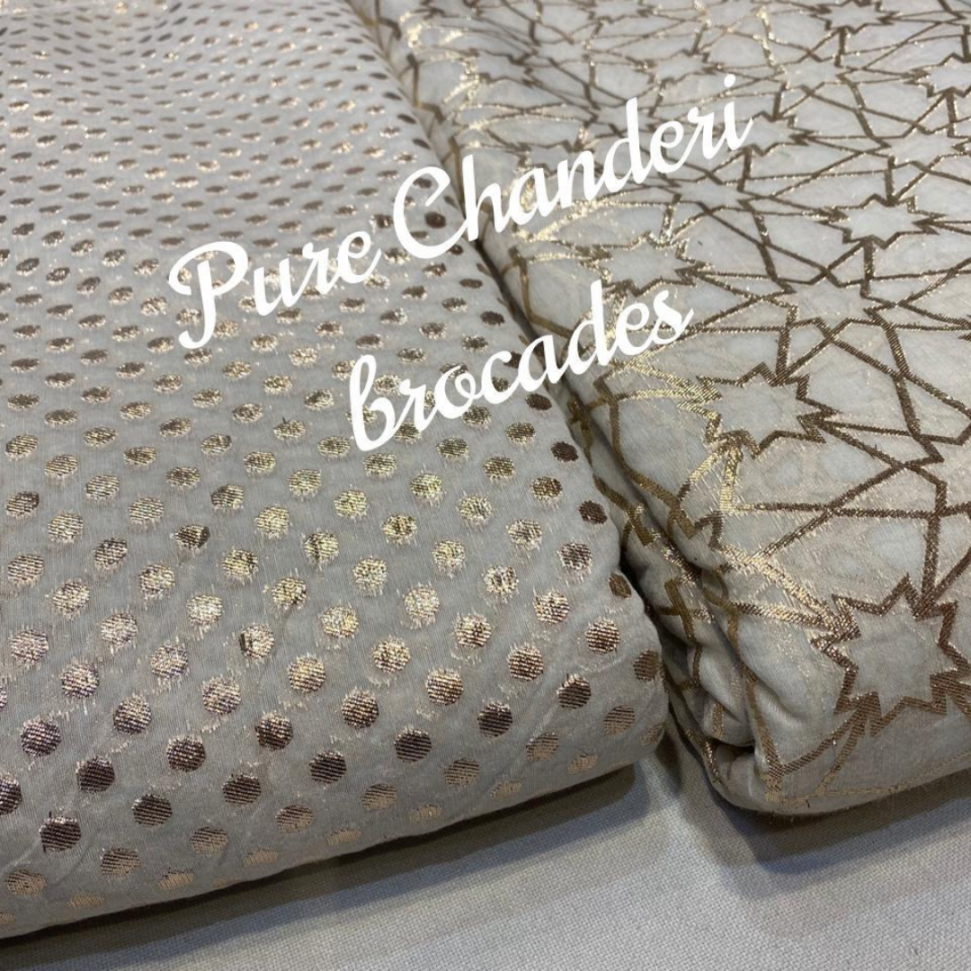 Soft Chanderi dyeable brocades